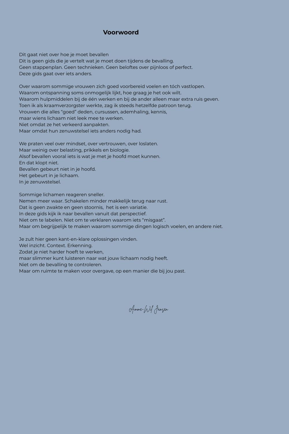 Bevallen zonder ruis. Rust voor een overprikkeld lijf.